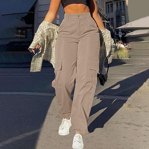 Berg-Feldt | High Waist Cargo Hose mit Seitlichem Ladevorgang Streetstyle