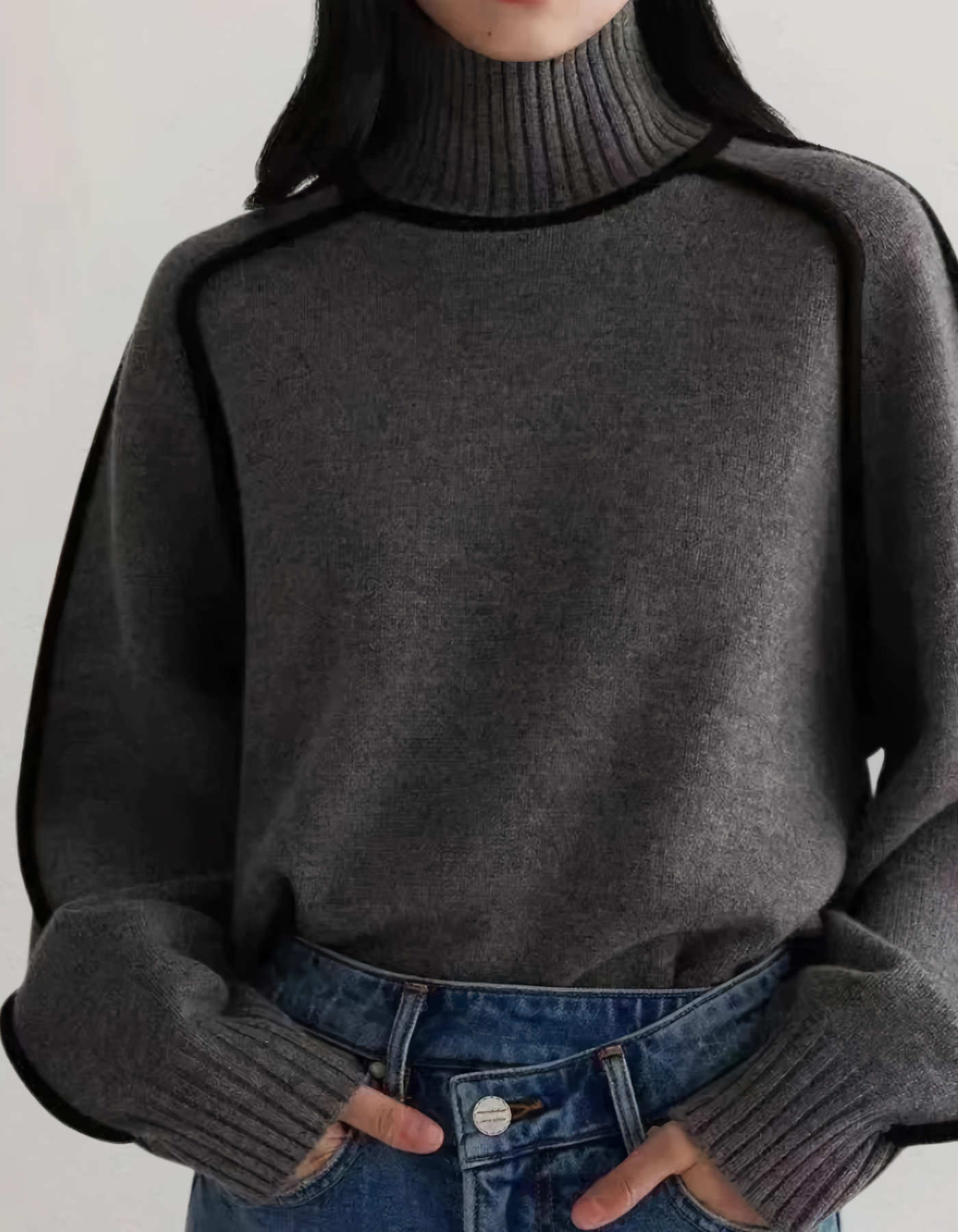 Pull en maille color-block