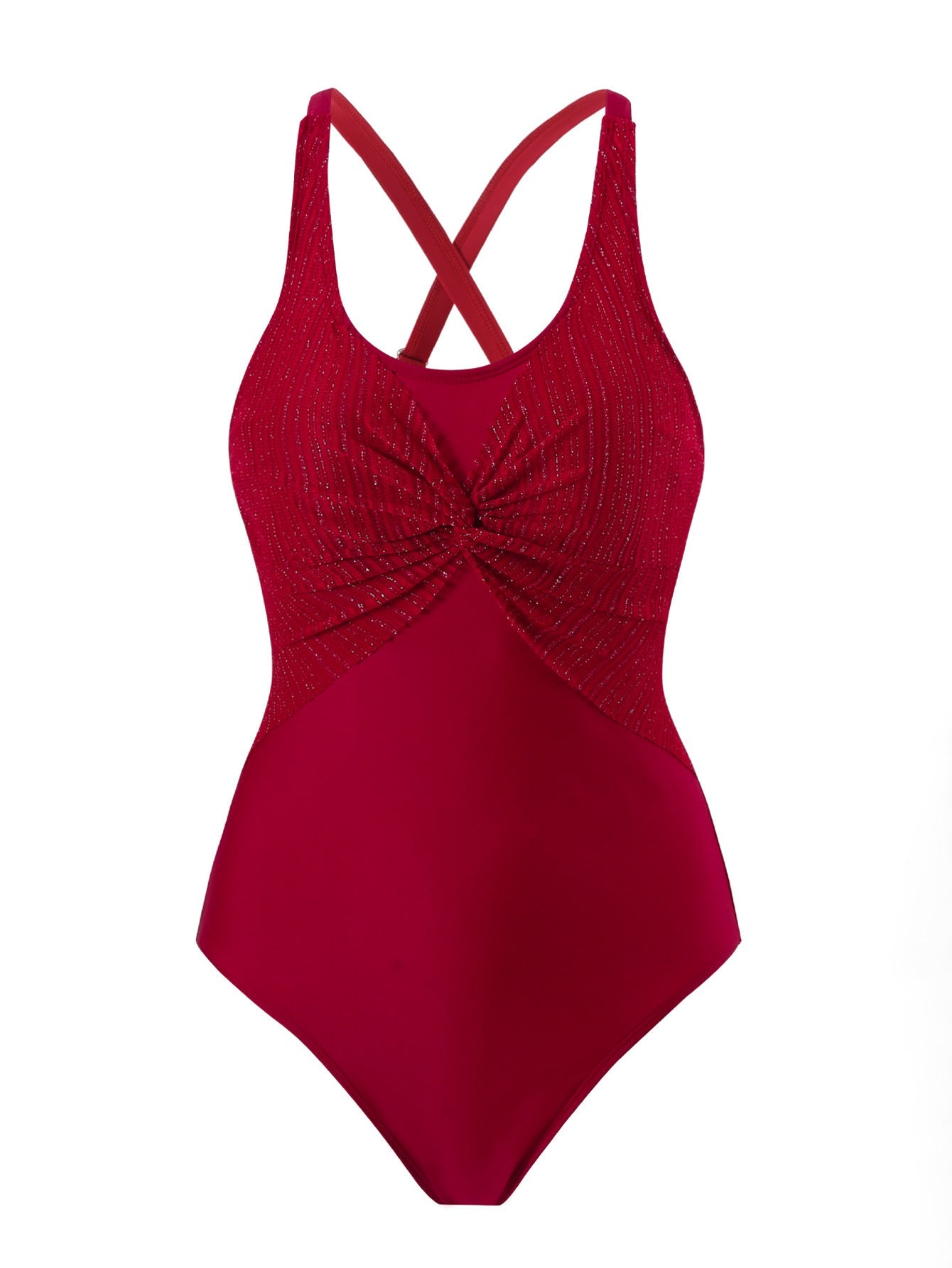 Badeanzug für Damen, Wickeldesign, sportliche Träger, berg-feldt