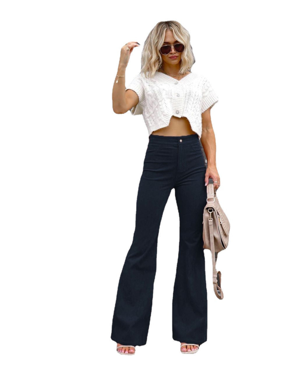Pantalon bootcut taille haute Berg-Feldt pour femmes