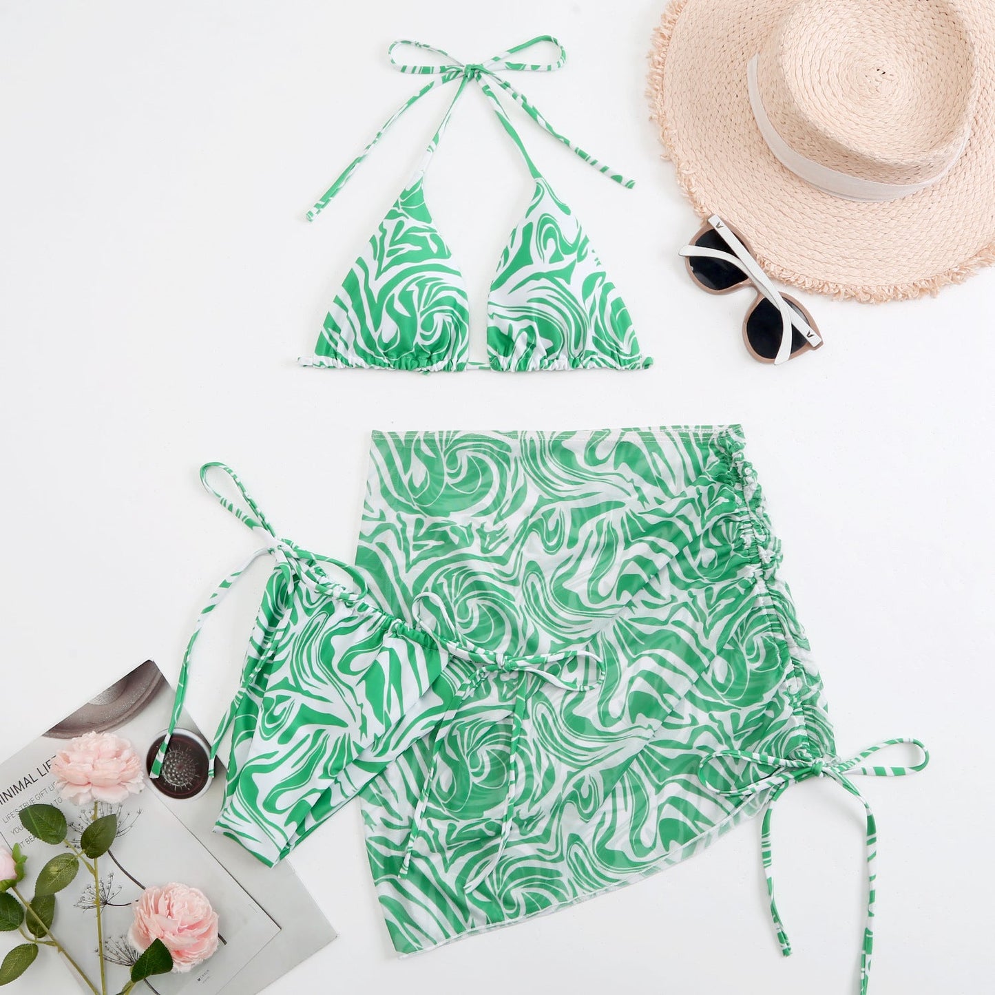 Wickelrock Bikini Set mit Wellenmuster von berg-feldt