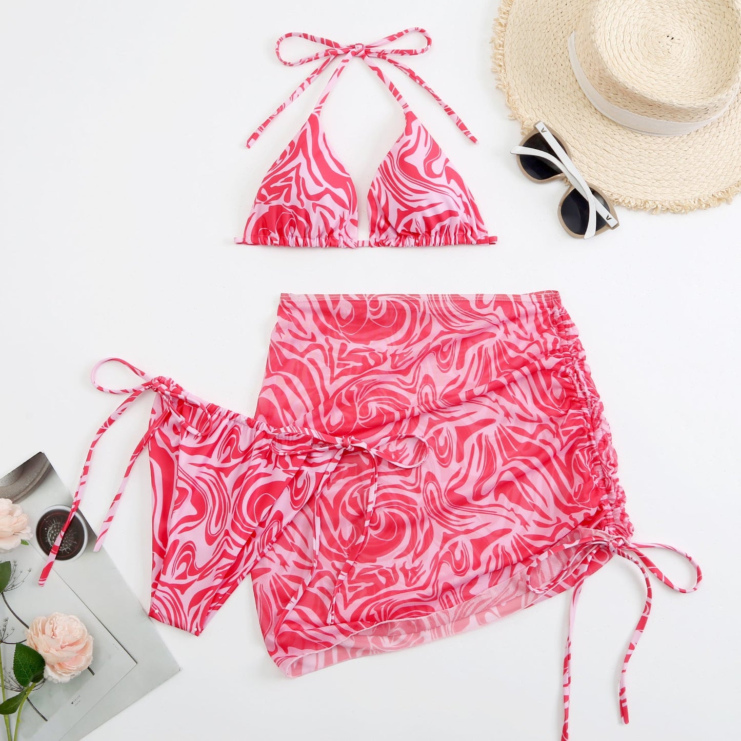 Wickelrock Bikini Set mit Wellenmuster von berg-feldt