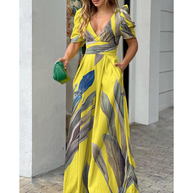 Wickel-Maxikleid mit tropischem Print von berg-feldt für Damen