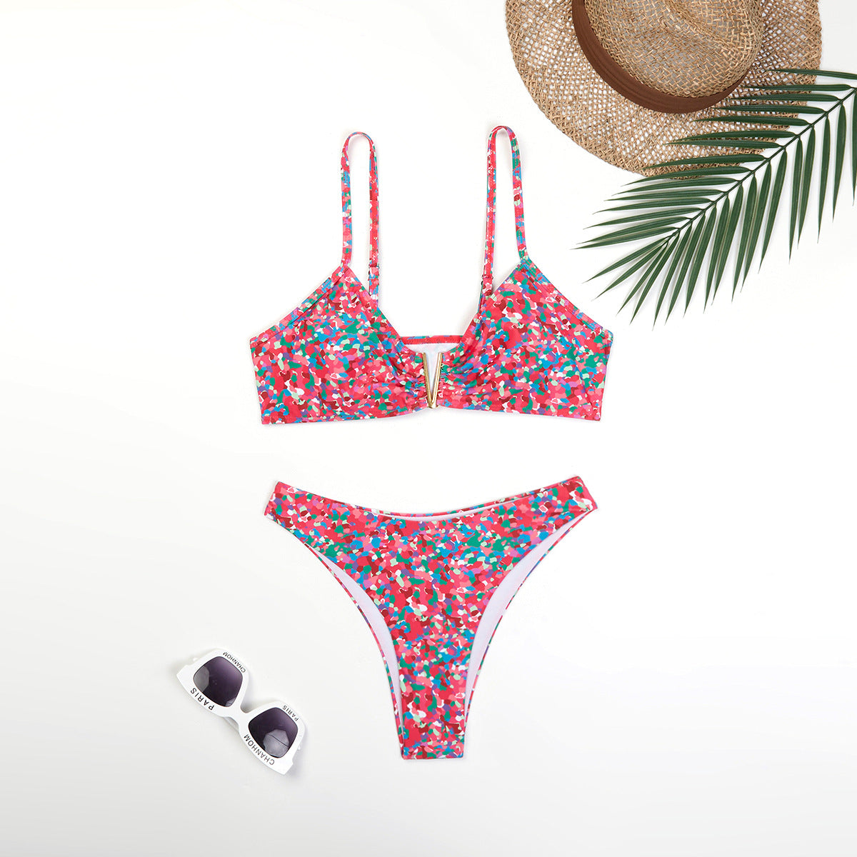 Bikini à motif multicolore et bretelles réglables de berg-feldt