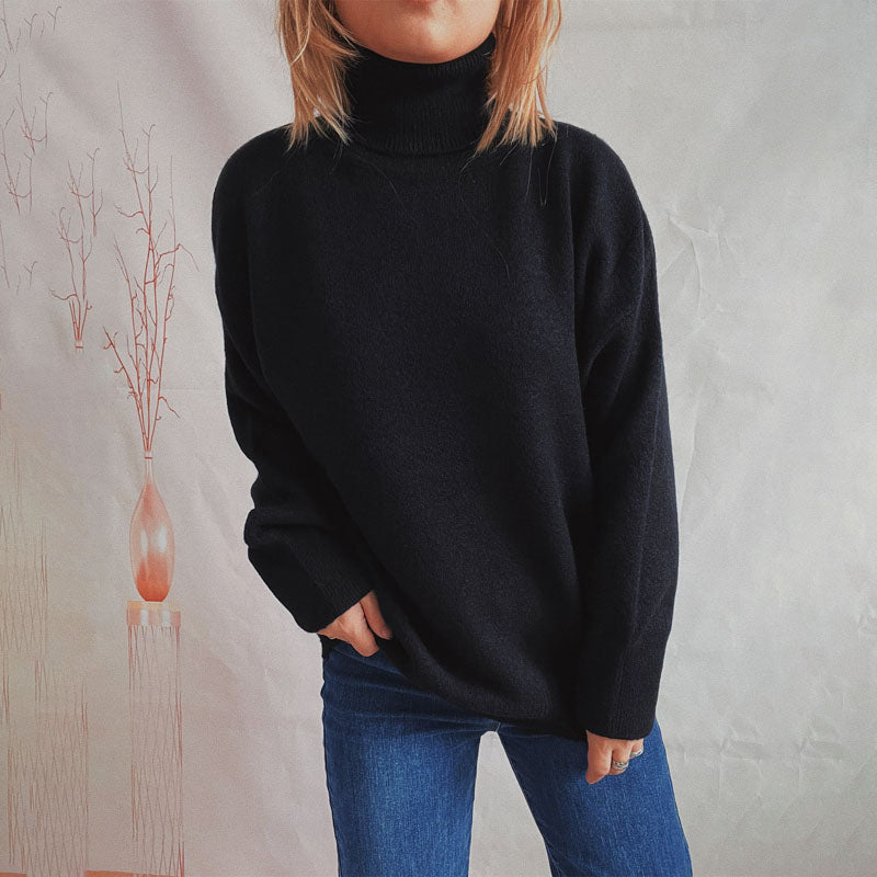 Berg-Feldt | Einfarbiger Warmer Strickpullover Für Alltag