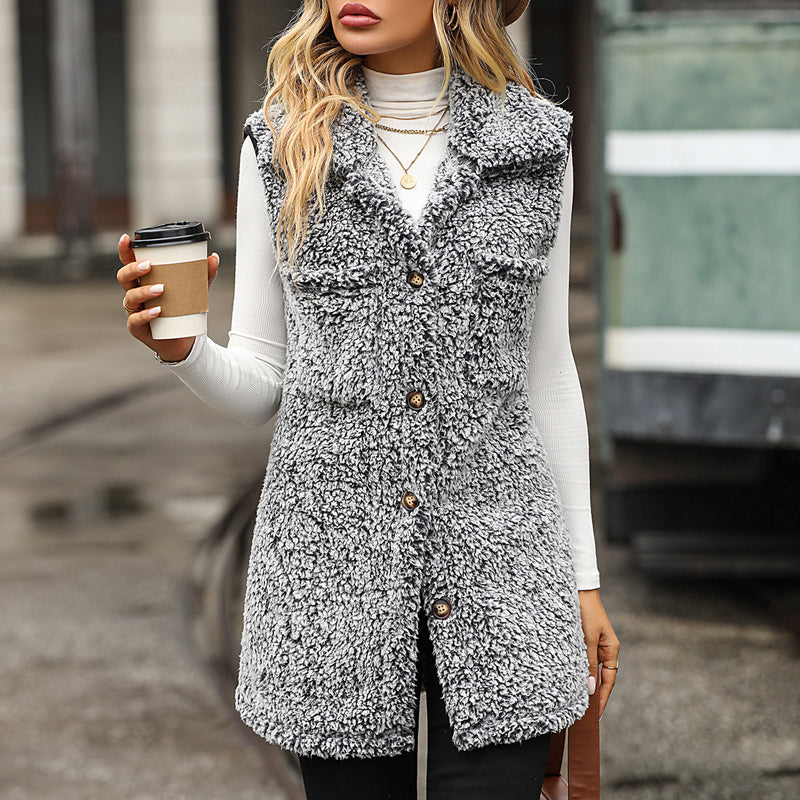 Berg-Feldt | Plüschwesten Strickjacke