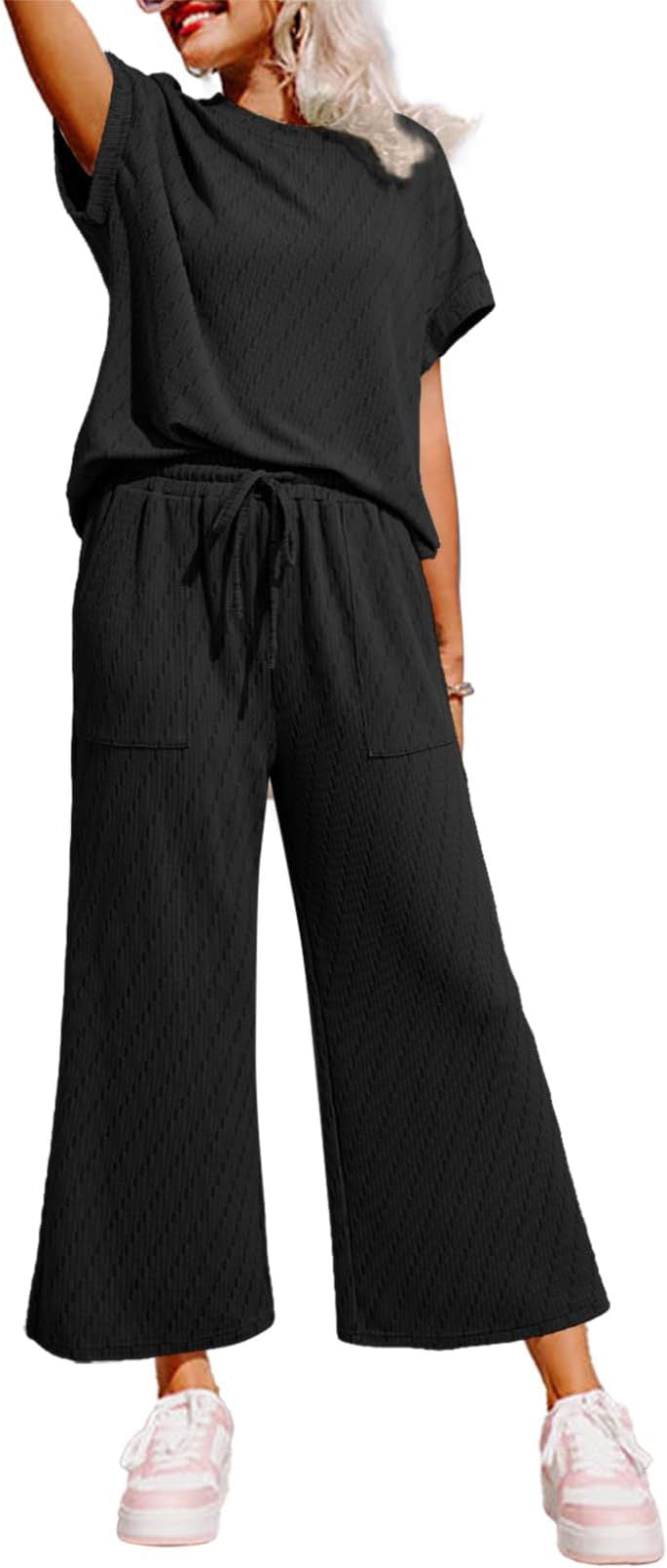 Bequemes Damen-Loungewear-Set mit Gummizug und Taschen von Berg-Feldt