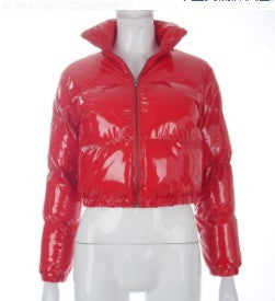 Women's Shiny Cropped Puffer Jacket berg-feldt