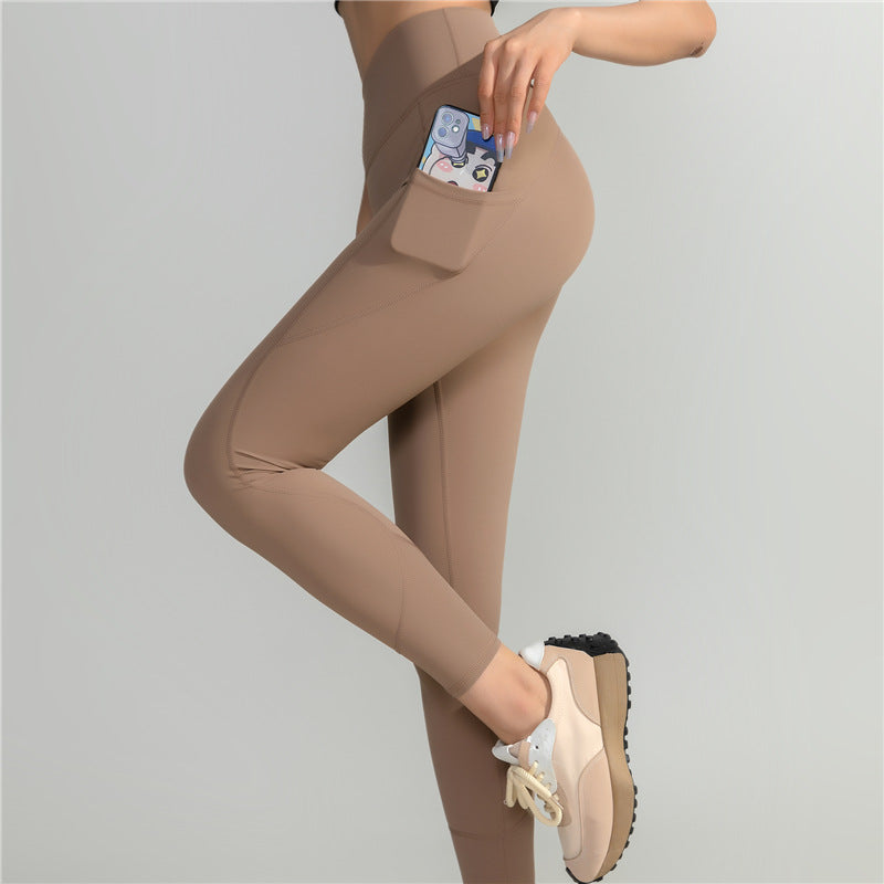 Yoga Leggings für Damen mit hoher Taille und Seitentasche von berg-feldt
