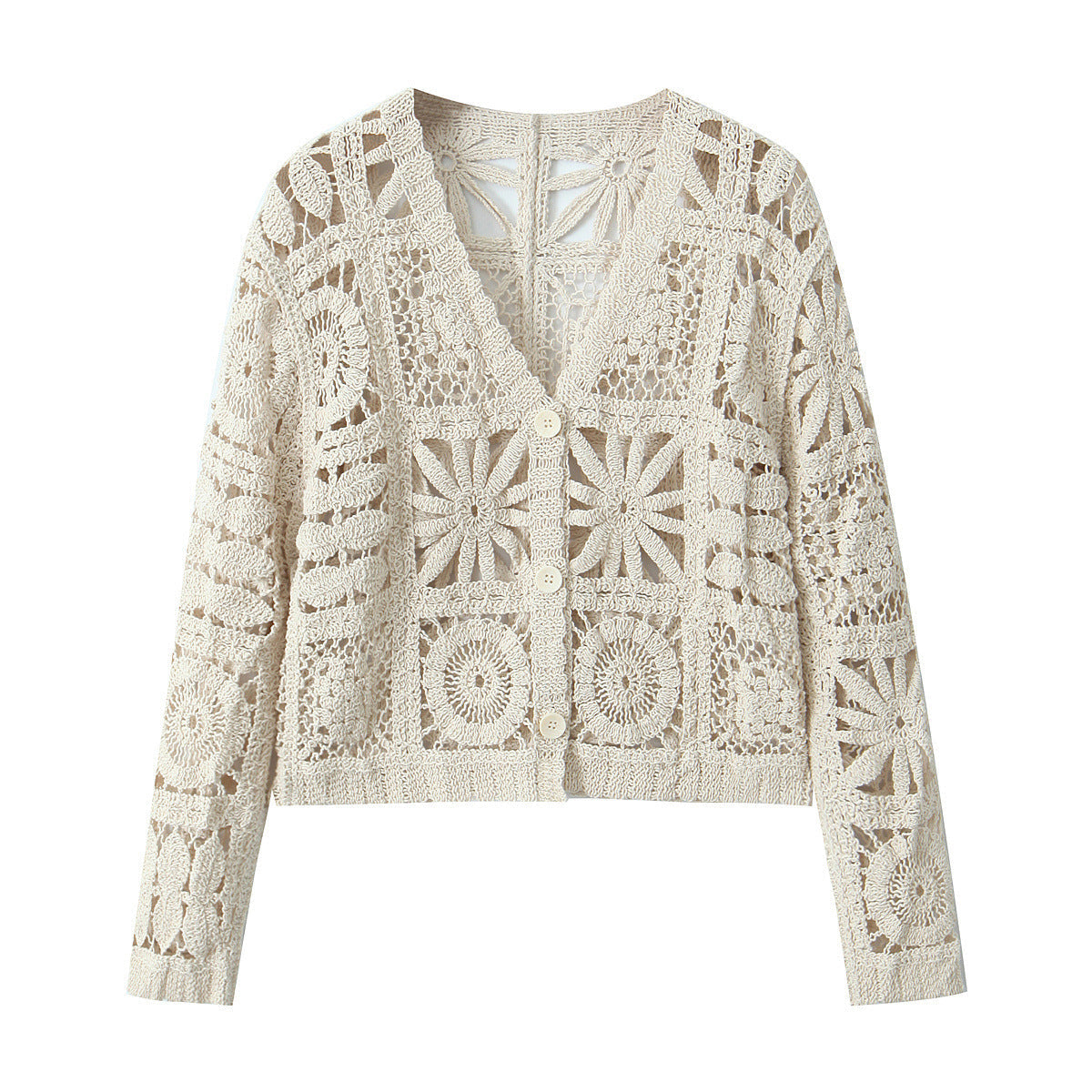 Women's Crochet Cardigan with Flower Patterns berg-feldt
