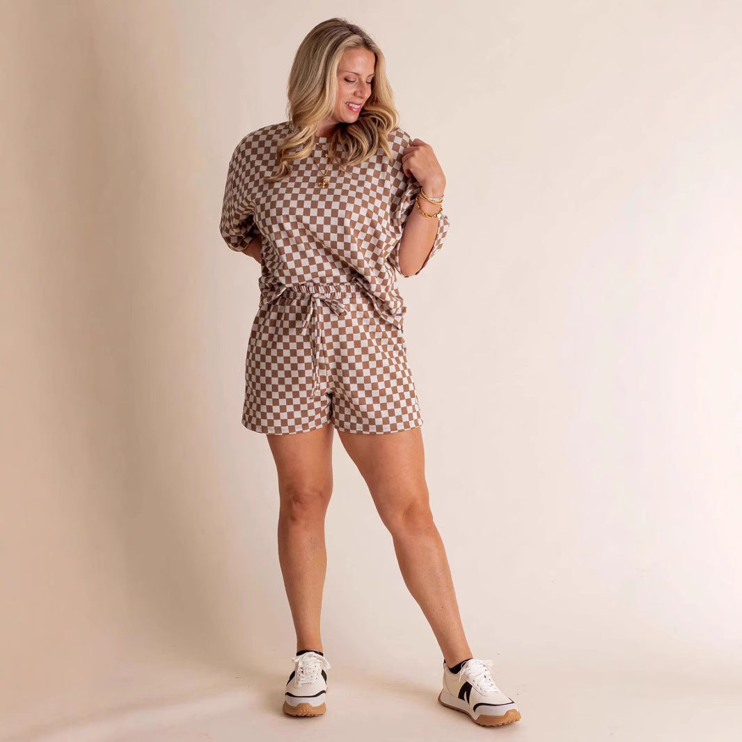 Ensemble de tenues décontractées à carreaux pour femme Berg-feldt