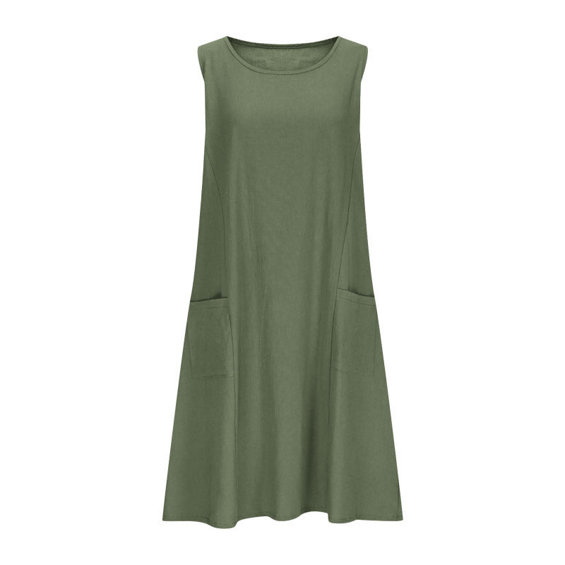 Ärmelloses Damen Freizeitkleid im A-Linie Schnitt mit Taschen von Berg-Feldt