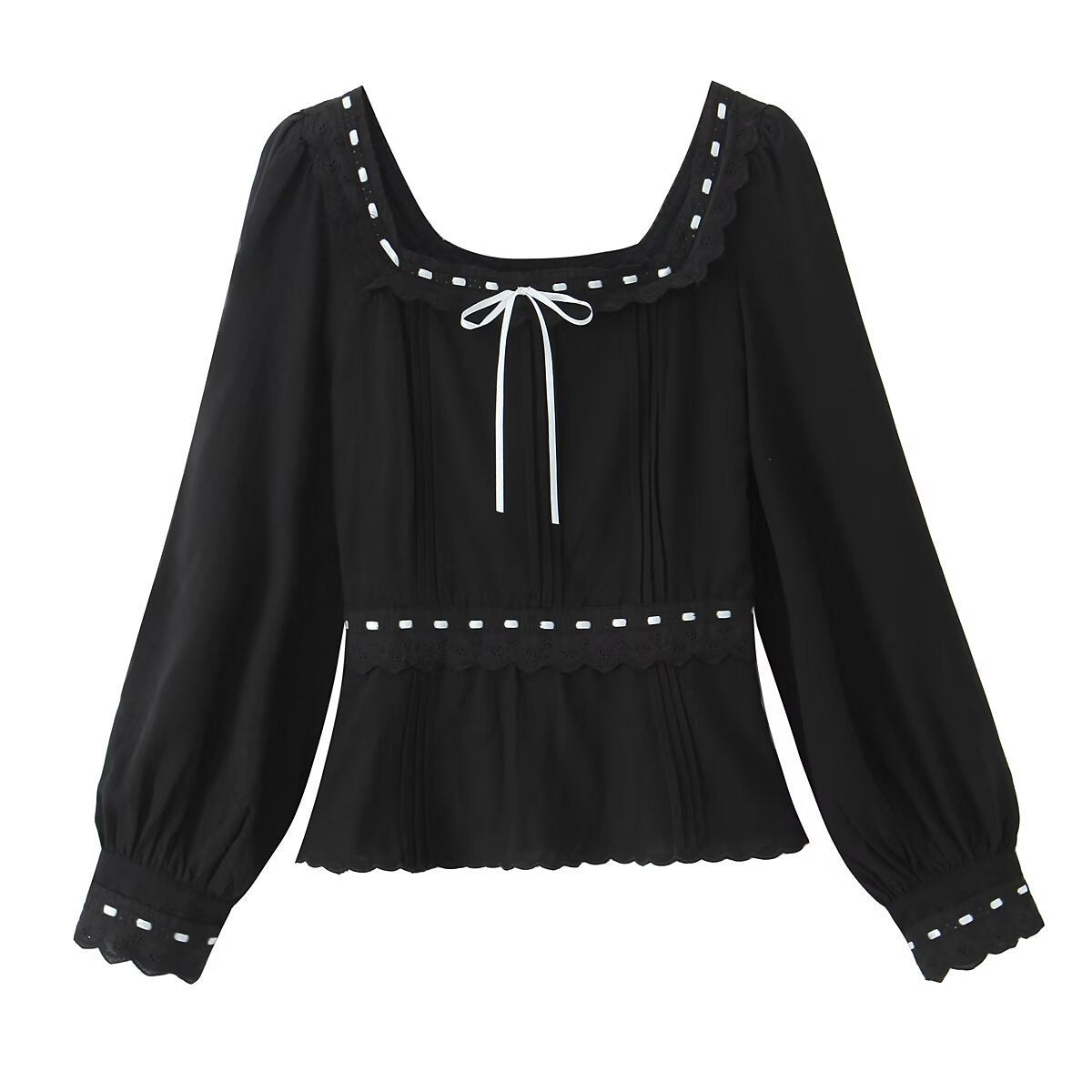 Women's Peplum Blouse with Ruffled Detail by berg-feldt