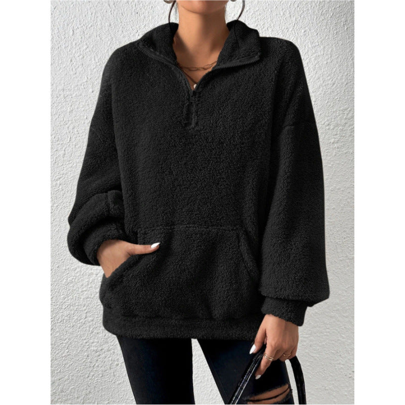 Damen Fleece-Pullover mit hohem Kragen Berg-Feldt