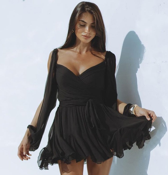 Wickelkleid für Damen mit weiten Ärmeln und Tiermuster von berg-feldt