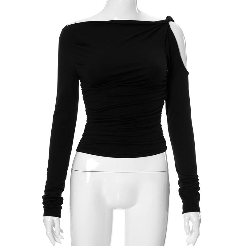 Women's Asymmetrical Long-Sleeve Ruffled Top berg-feldt 1750184187