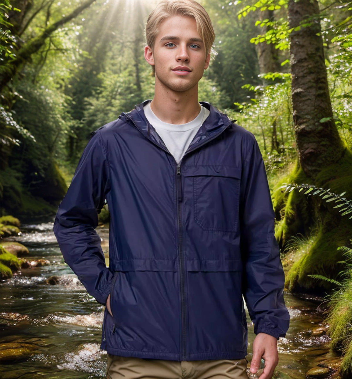 Veste coupe-vent de randonnée pour homme Berg-Feldt