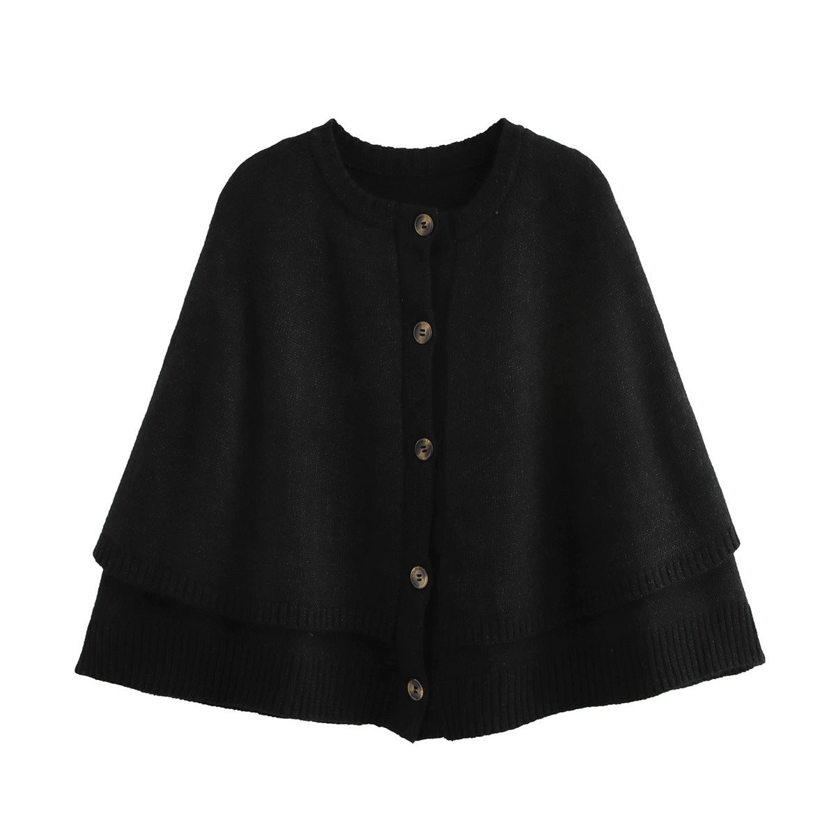 Women's Classic Button Cape Sweater by berg-feldt
