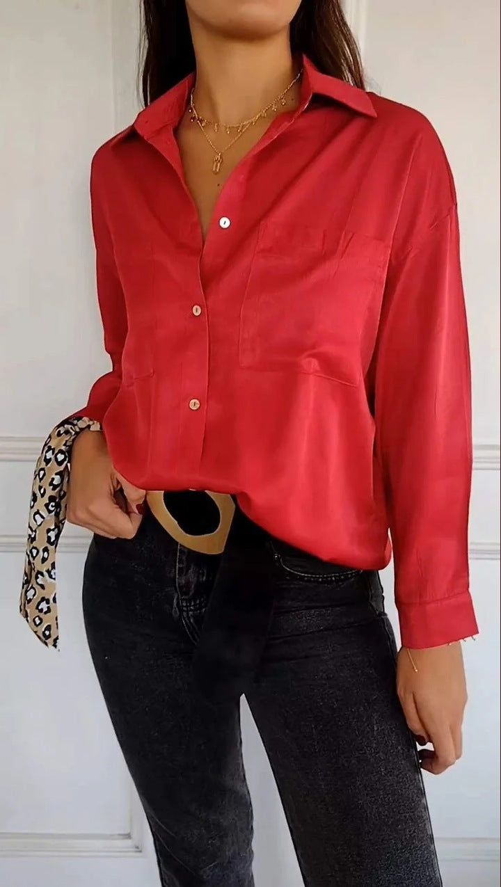 Chemise classique boutonnée Berg-Feldt pour femmes