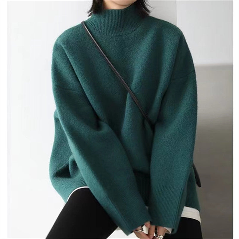 Damen Col roulé oversized de qualité avec bord-côtes élégants Berg-Feldt