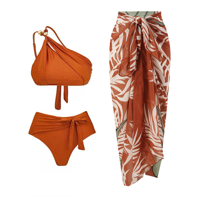 Eleganter Damen Bikini mit Wickelrock und asymmetrischem Oberteil von berg-feldt