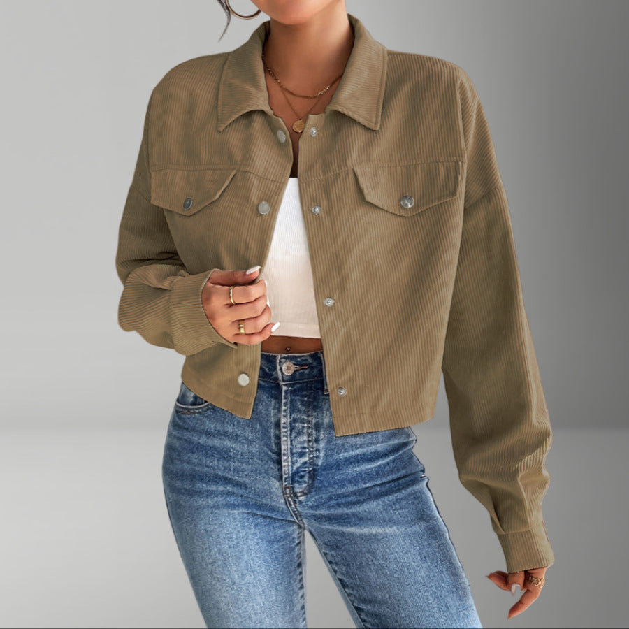 Veste courte en velours côtelé pour femme Berg-Feldt