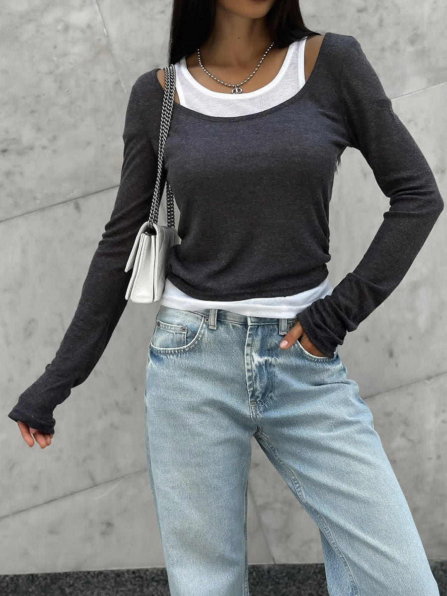 Women's Long-Sleeve Layered Top berg-feldt