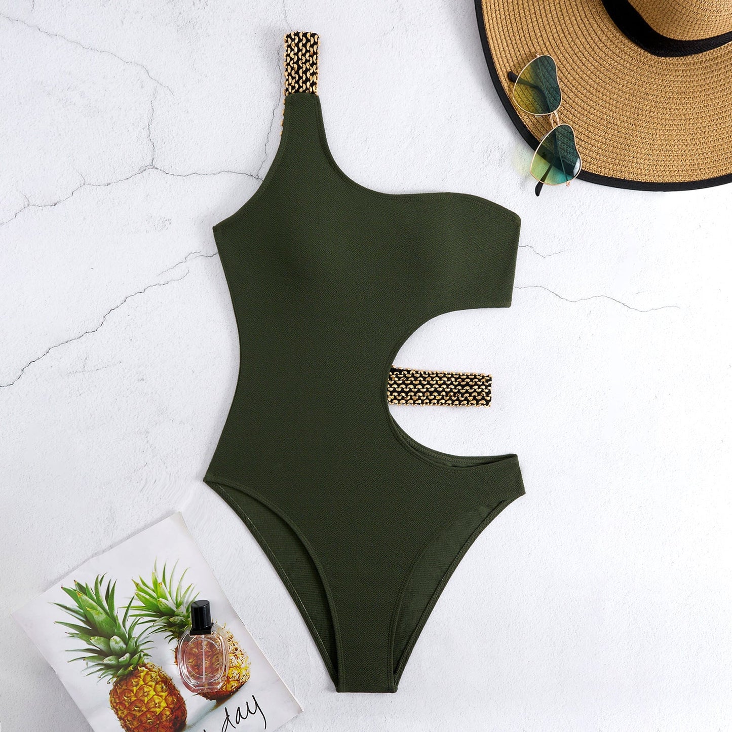 Maillot de bain asymétrique découpé pour femme berg-feldt