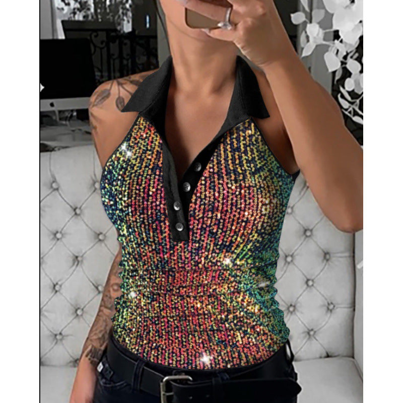 Women's Shimmering Animal Print Polo Shirt by berg-feldt