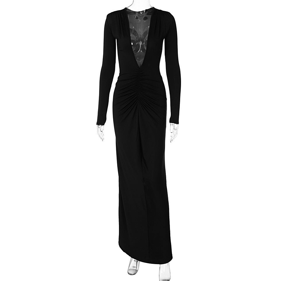Robe cache-cœur élégante pour femme avec décolleté en V plongeant et fronces par berg-feldt