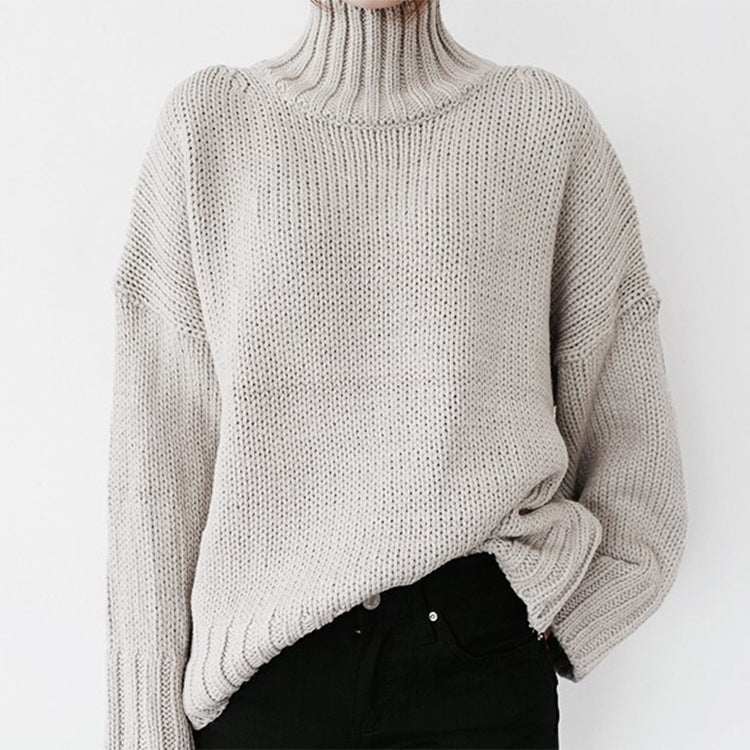 Women's chunky knit jumper with a high collar and a casual cut Berg-Feldt