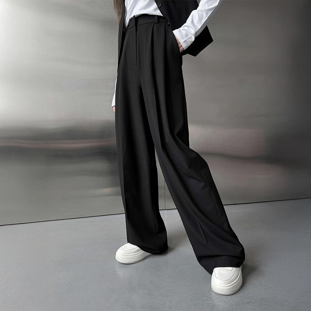 Women's High-Waisted Wide Leg Tailored Trousers by berg-feldt