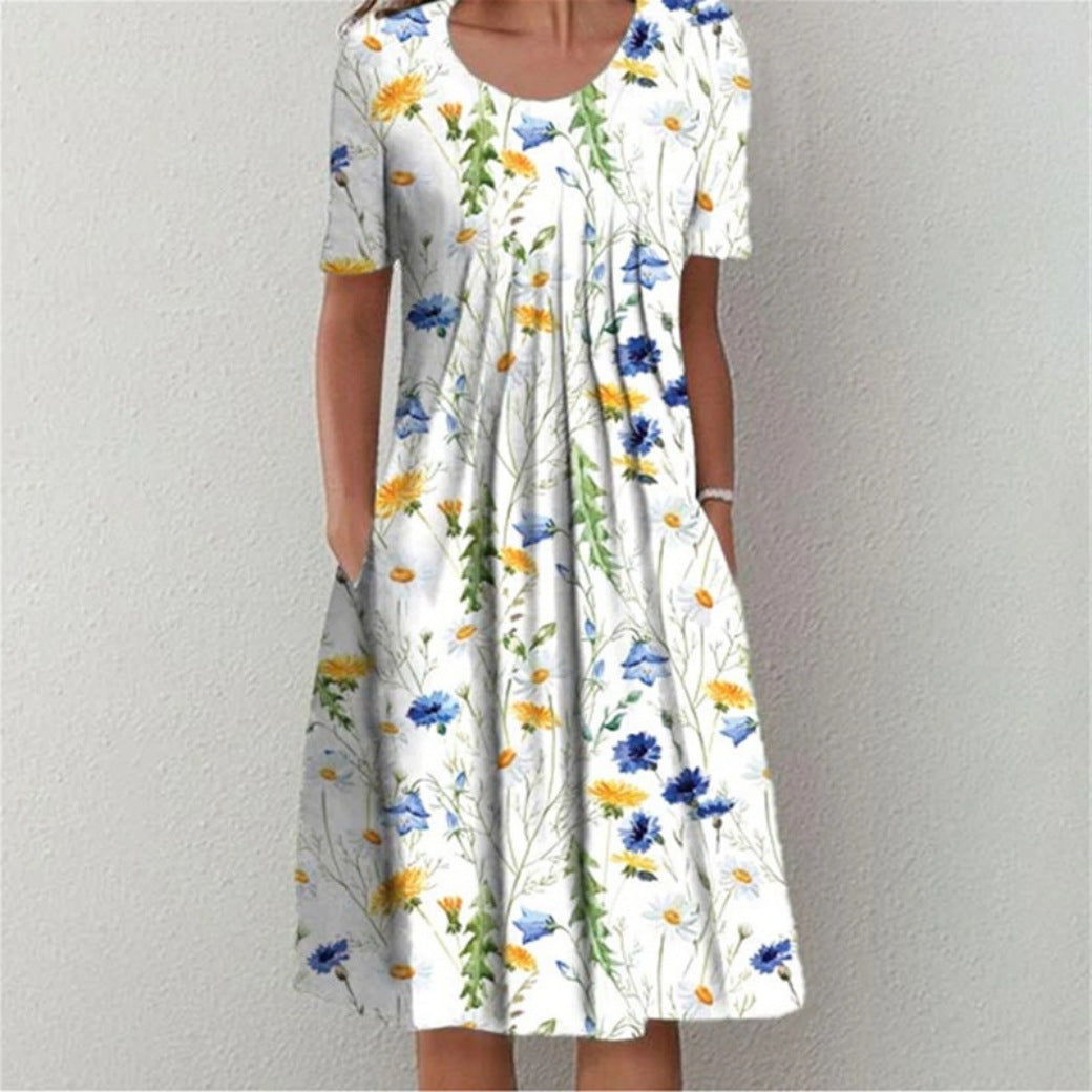 Robe midi femme avec élastique et poches latérales berg-feldt