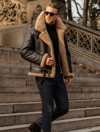 Veste robuste pour hommes avec col en peluche chaude Berg-Feldt