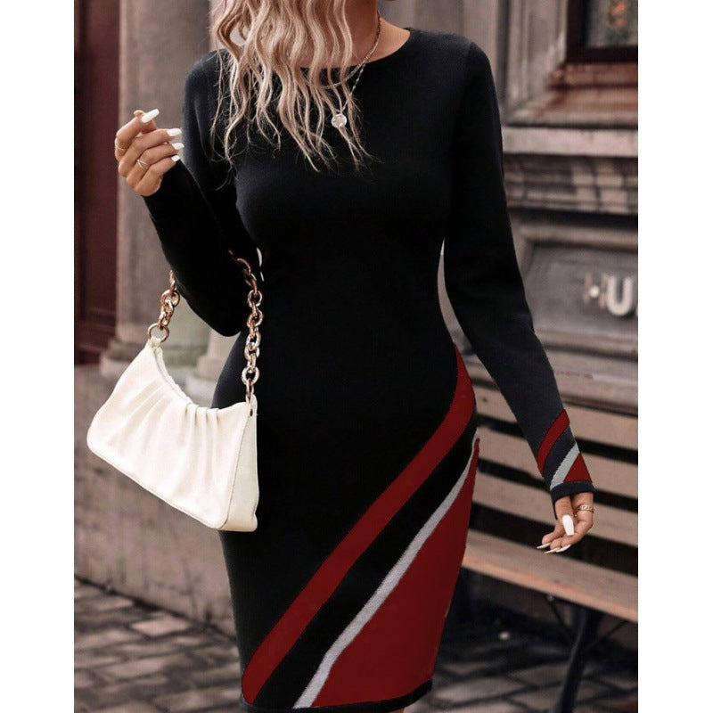 Robe pull femme asymétrique ajustée Berg-Feldt
