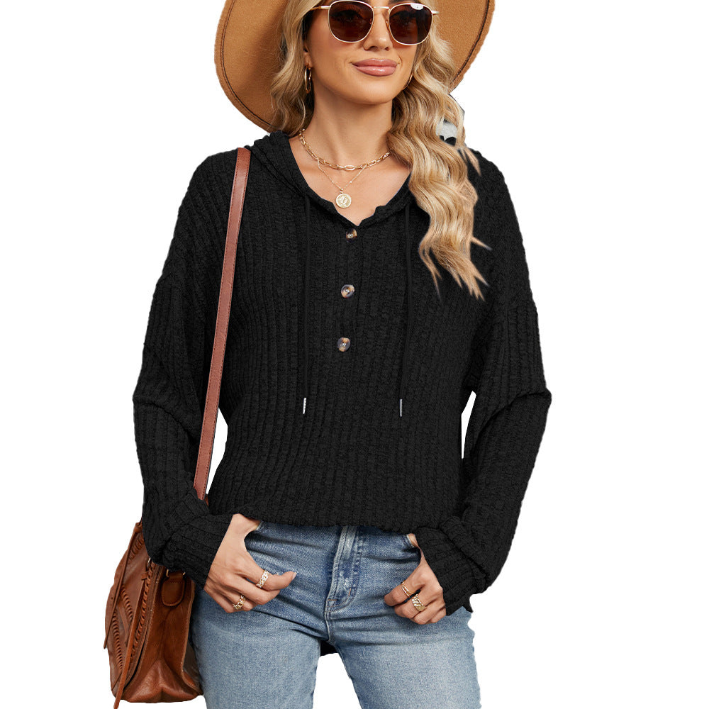 Women's Hooded Ribbed Knit Sweater berg-feldt