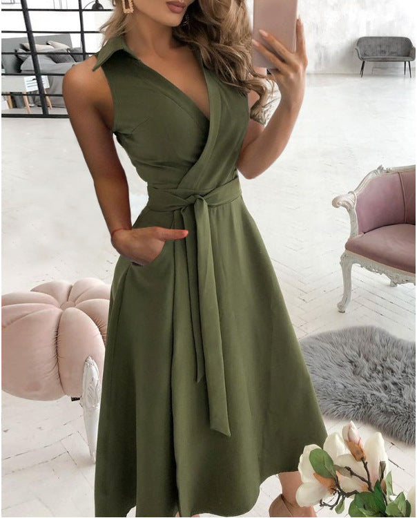 Wickelkleid für Damen mit Gürtel und Seitentaschen von berg-feldt