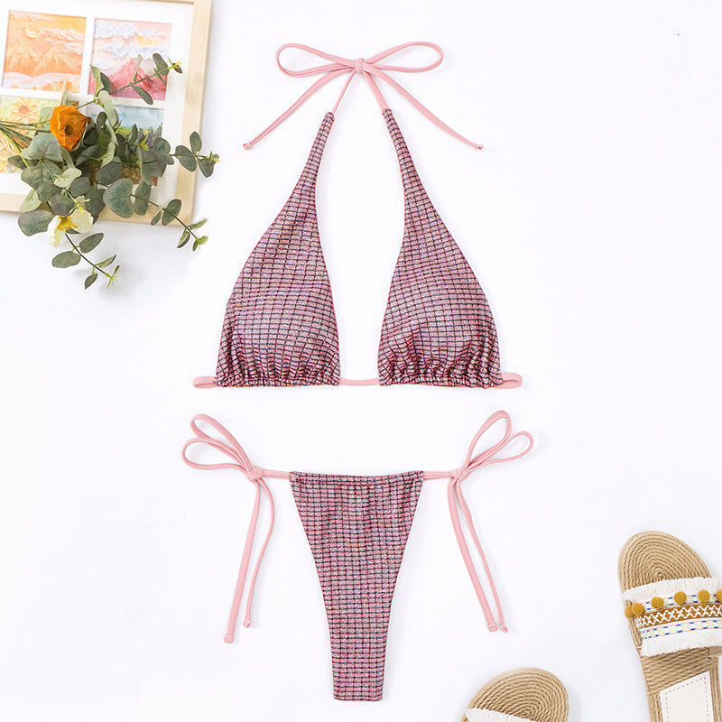 Ensemble de bikini avec hauts triangle, détails scintillants et bretelles réglables de berg-feldt