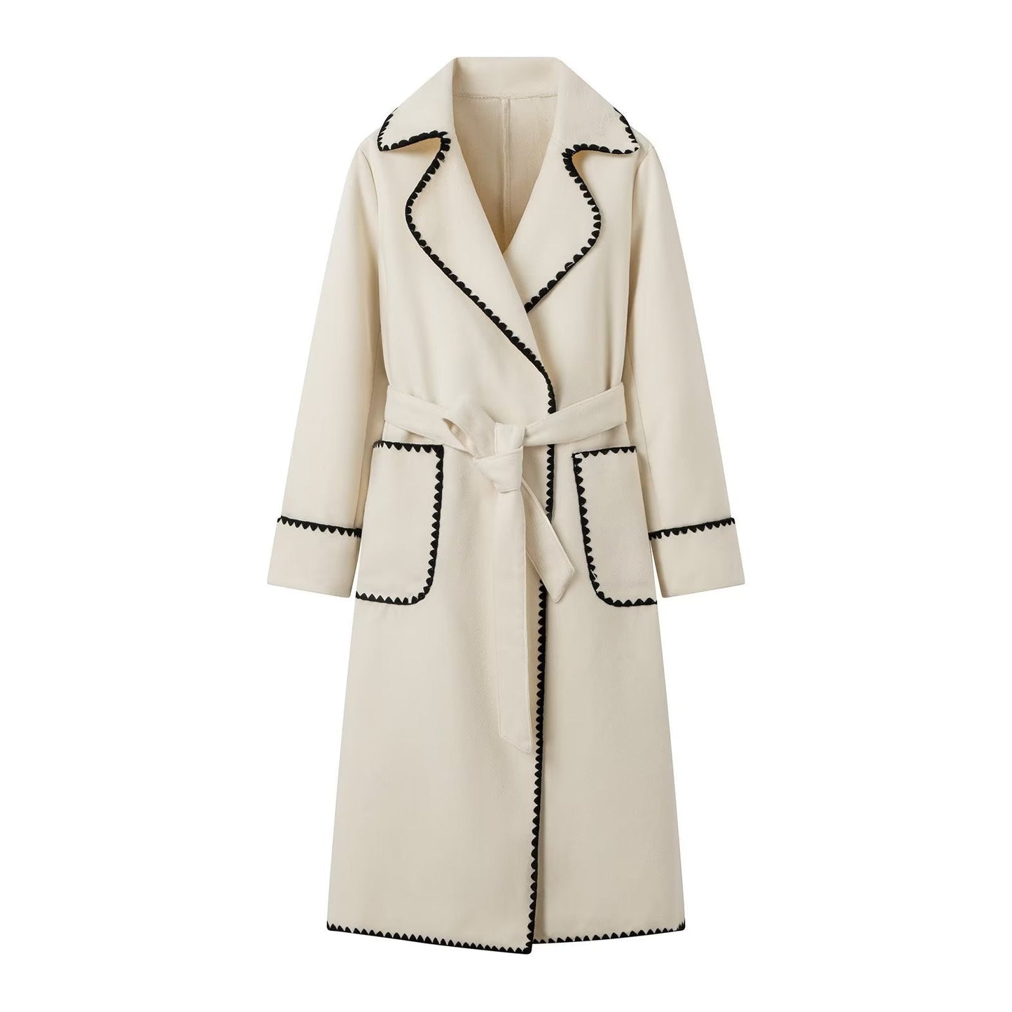 Damen élégante veste mi-saison avec ceinture décorative et poches de qualité Berg-Feldt