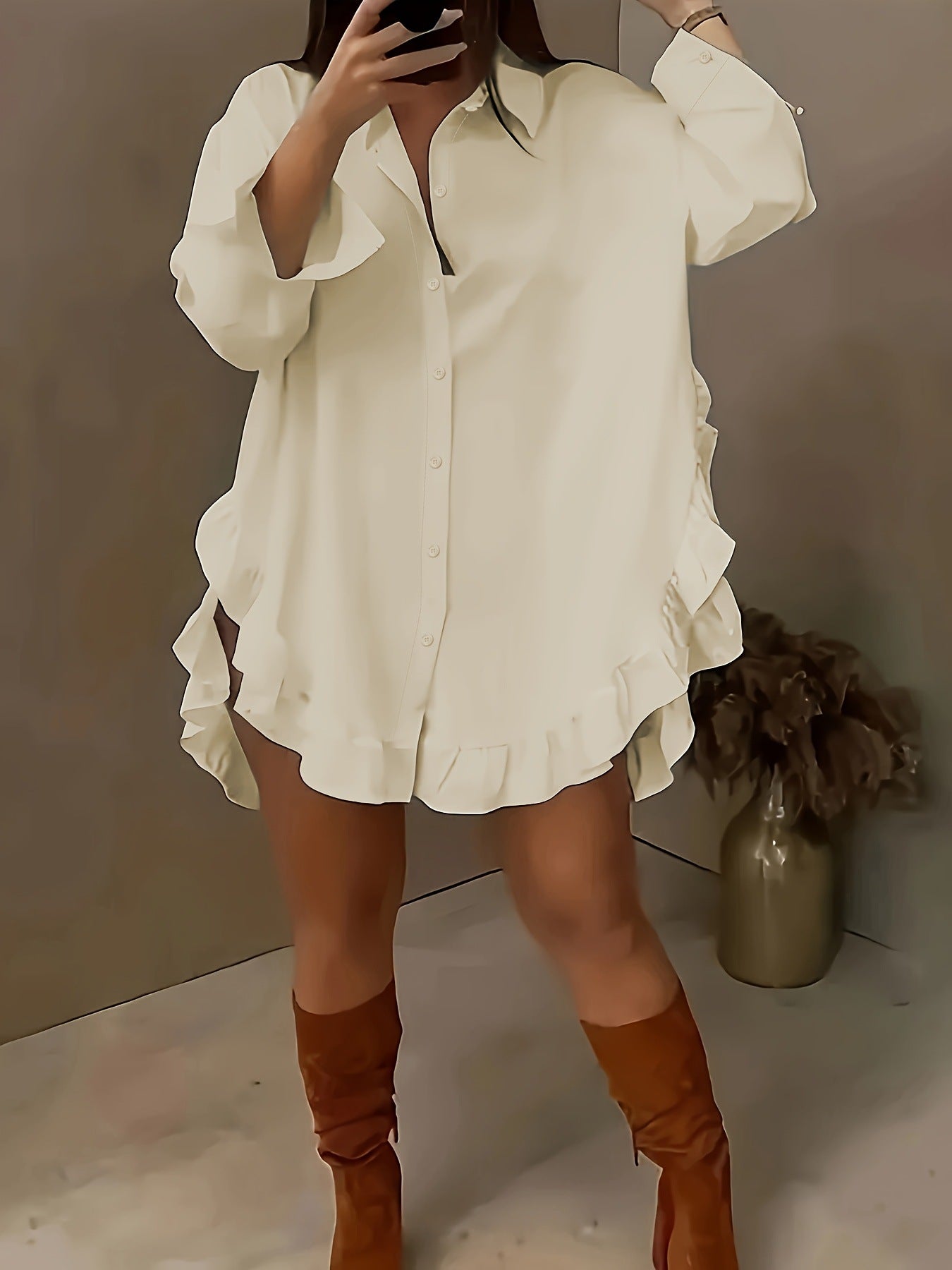 Wickelkleid mit Rüschen für Damen in Übergröße von berg-feldt