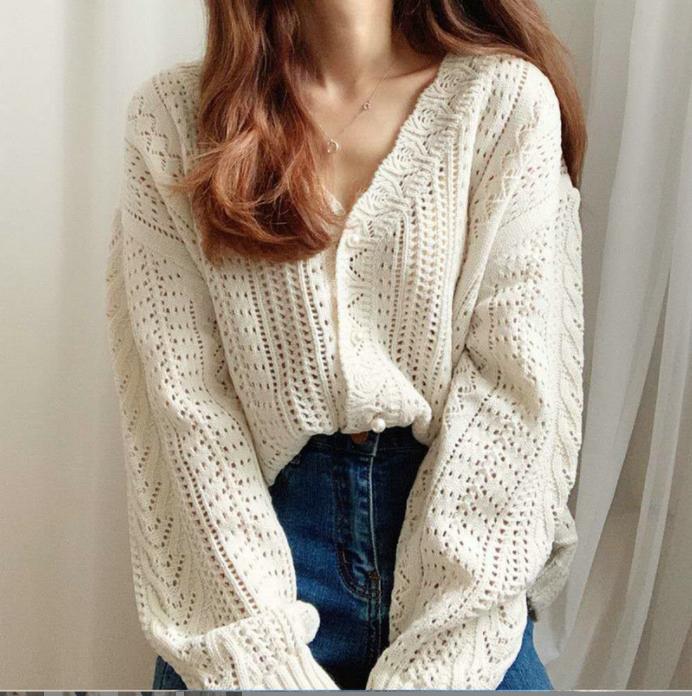 Pull en maille épaisse pour femme, avec décolleté en V tendance et boutons Berg-Feldt