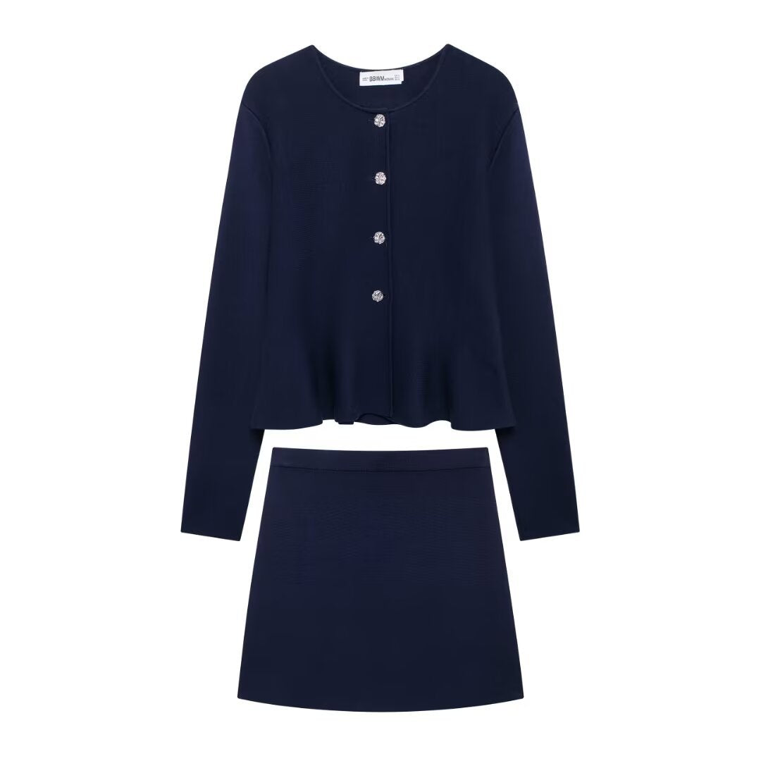 Berg-Feldt Mini-jupe trapèze taille haute pour femme