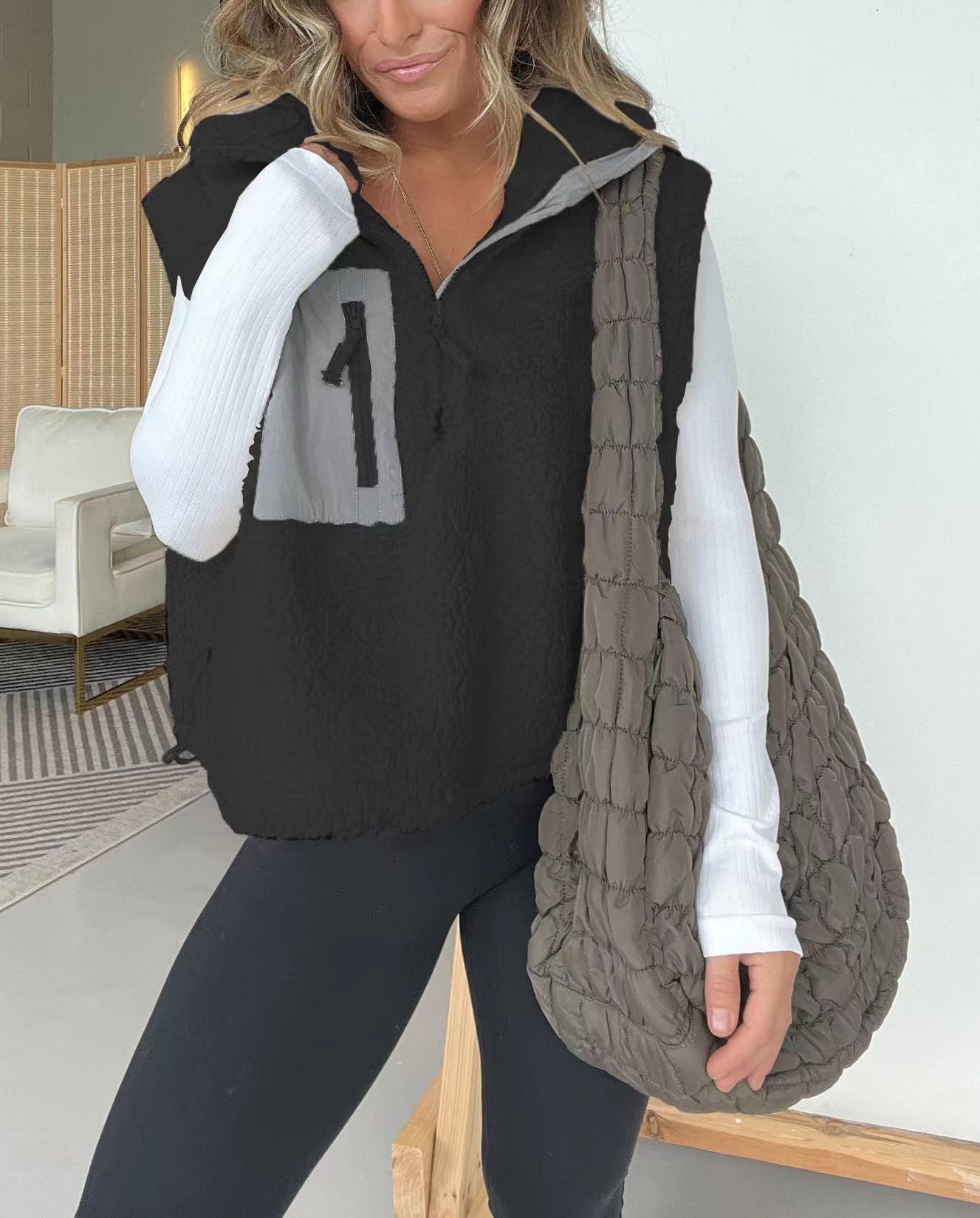 Gilet en polaire douillet pour femme avec fermeture éclair pratique Berg-Feldt