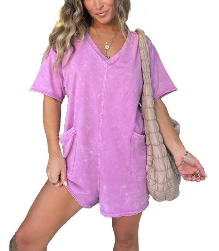 Combinaison Femme Berg-Feldt, Oversize, Col V, Décontractée