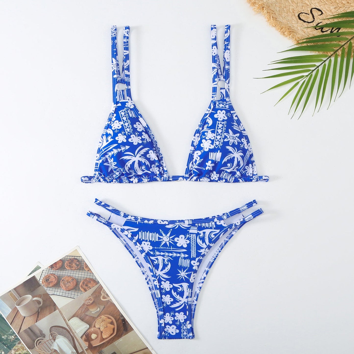 Women's Floral Print Triangle Bikini Set berg-feldt 1750838794