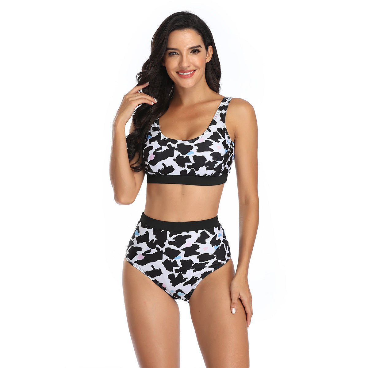 Ensemble de bikini taille haute géométrique Berg-Feldt pour femme