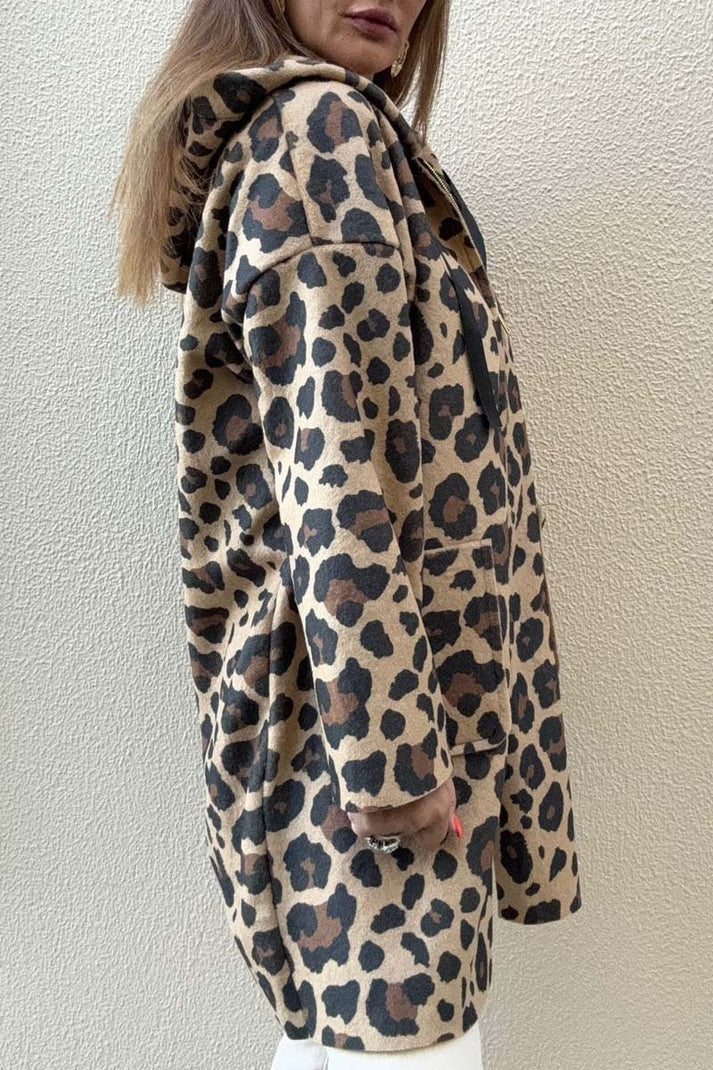 Bequeme Damen Kapuzenjacke im Leopardenmuster von berg-feldt