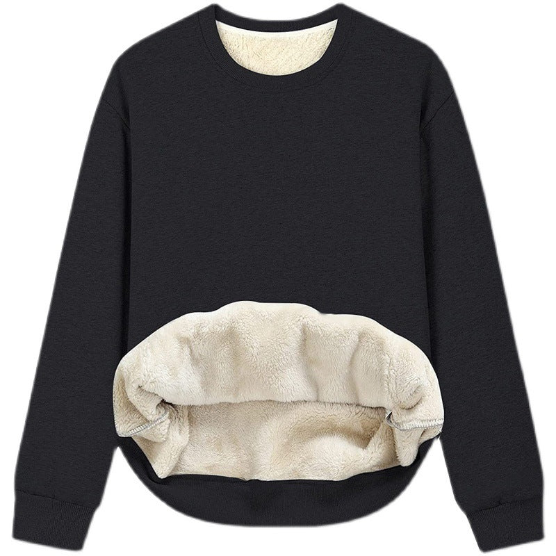 Sweat-shirt douillet pour femme avec doublure douce et col rond Berg-Feldt