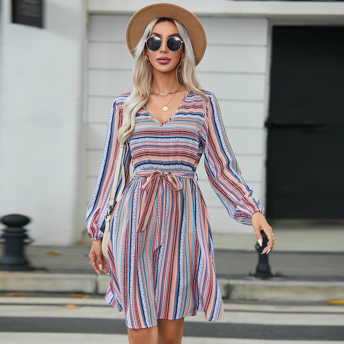 A-Linie Damen-Midi-Kleid mit variabler Taillenweite von berg-feldt