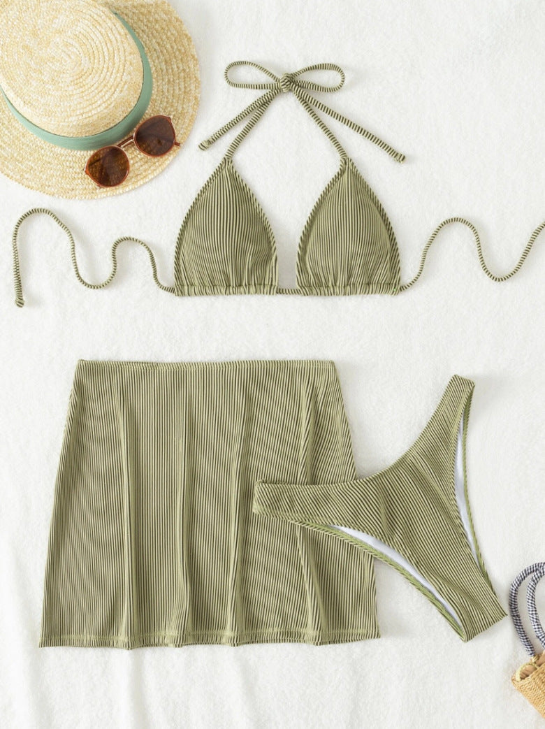 Ensemble de bikini pour femme avec design côtelé tendance et bretelles réglables par berg-feldt